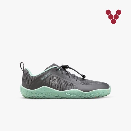 Vivobarefoot Primus Trail II FG Kids Running Shoes Grey/Mint UK WBYC